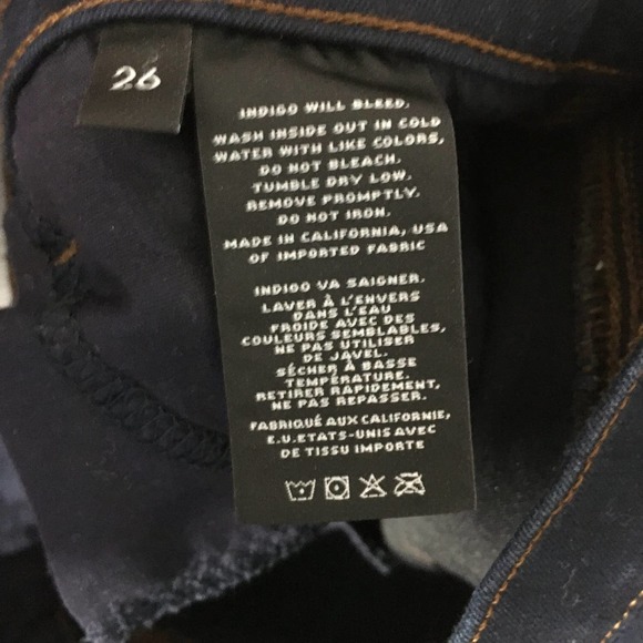 J Brand Women's Skinny Leg Jeans Size 26 Blue Dark Wash Low Rise Style 811T289 - Picture 7 of 9